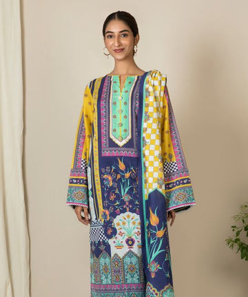 Zellbury Summer Blue Lawn Suit Lawn Collection 2021